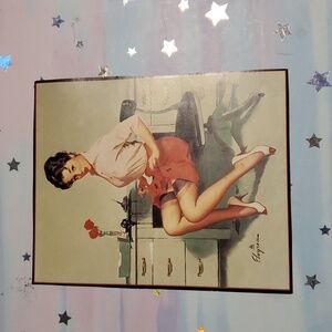Vintage Pin Up Sexy secretary Pin_up Print